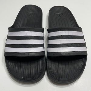 Men’s Adidas Black and White Slider Sandals